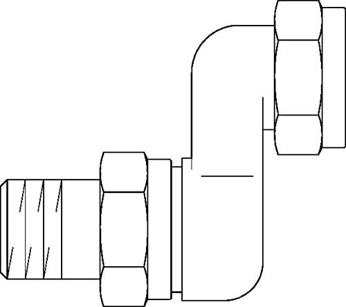 Oventrop S-Anschlussverschraubung flachdichtend DN 15, 3/4" AG x 3/4" ÜM