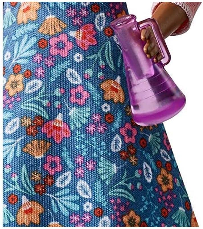 Barbie Berufe Lehrer Puppe Braun mit 10 Lernzubehör, einschliesslich Rotierender Globus und Laptop,