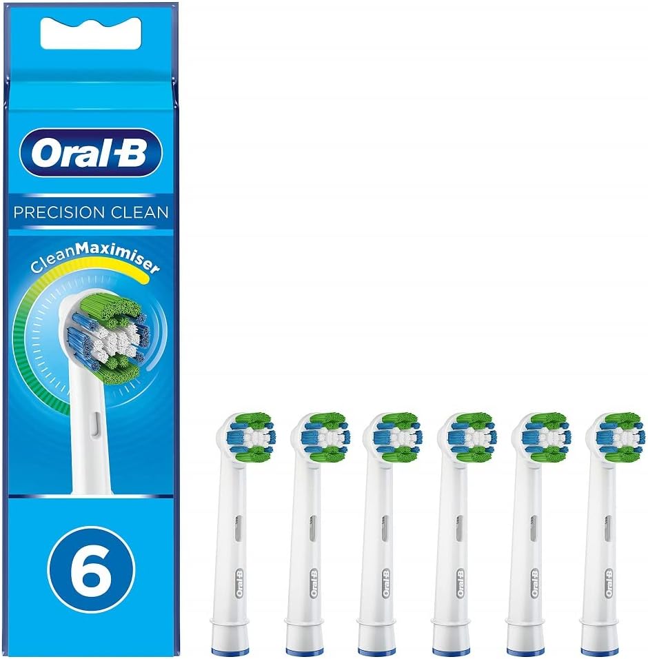 Oral-B Precision Clean Aufsteckbürsten für elektrische Zahnbürste, 6 Stück, mit CleanMaximiser-Borst
