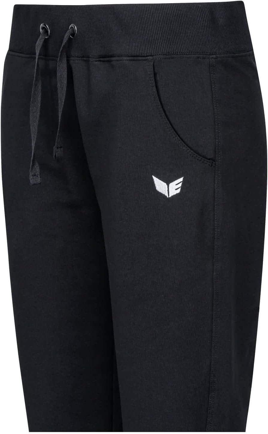 Erima Damen Trainingshose Sweatpants with Cuff 34 Schwarz, 34 Schwarz