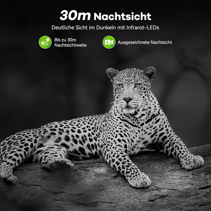 DEATTI Wildkamera mit Handyübertragung APP, 4K 48MP HD WLAN Bluetooth Wildkamera mit Bewegungsmelder