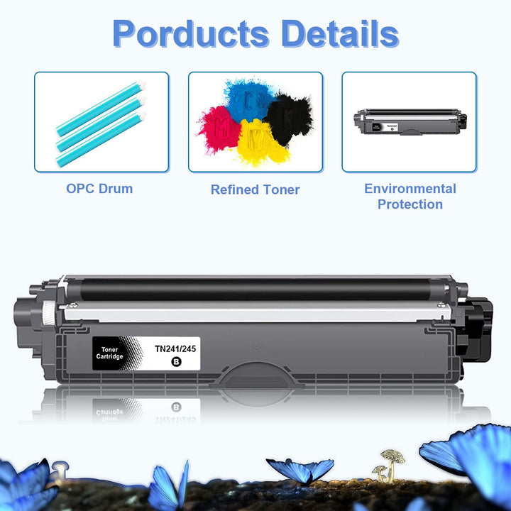 LOSMANN Toner Kompatibel für Brother TN-241 TN-245 für Brother DCP-9020CDW DCP-9022CDW MFC-9130CW MF