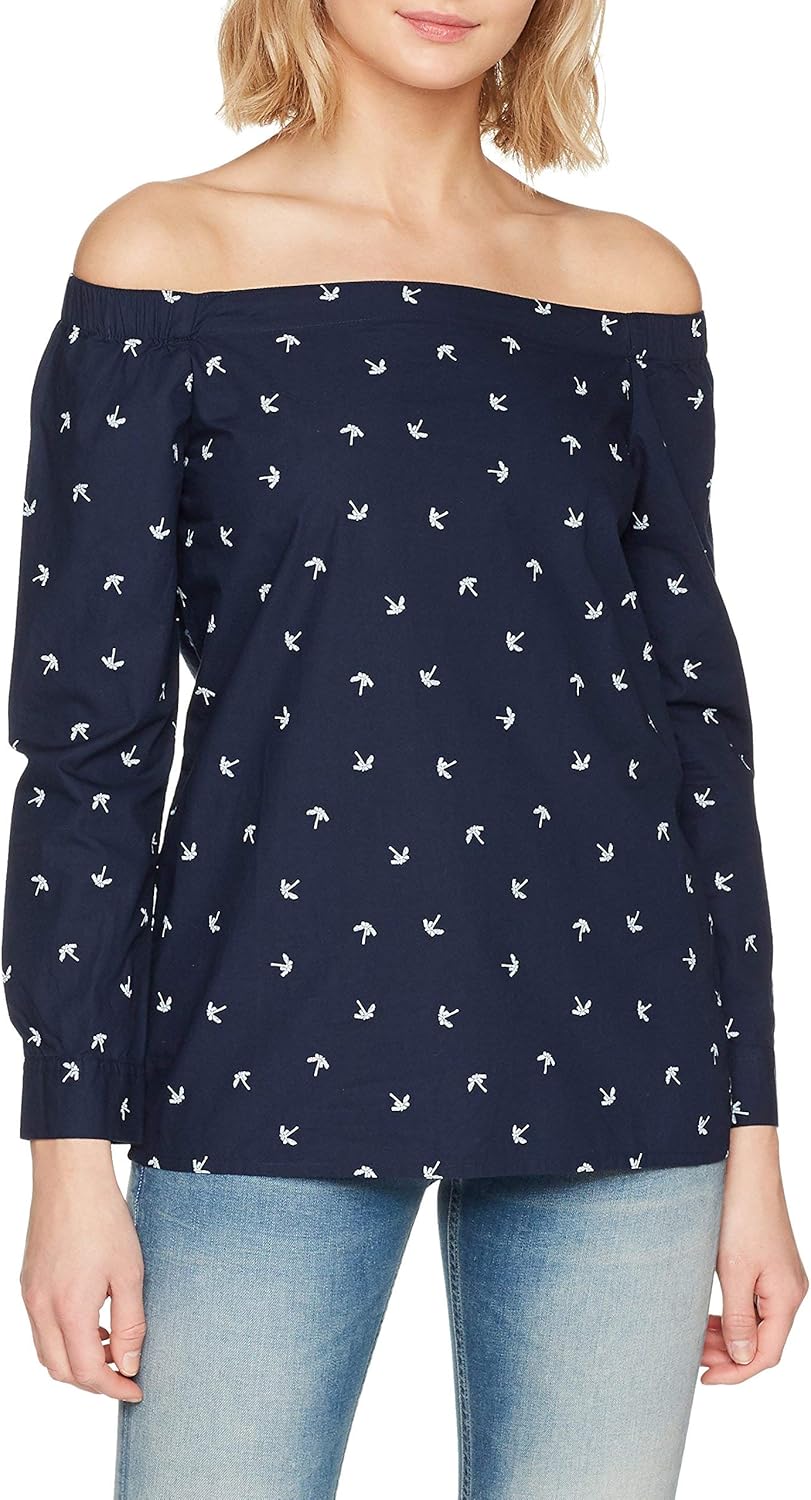 GARCIA Damen Bluse XL Blau (Marine 70), XL Blau (Marine 70)