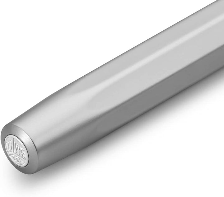 Kaweco AL Sport Silber Gel- / Kugelschreiber inklusive 0,7 mm Rollerball Tintenroller Mine für Links