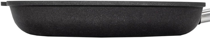 Eurolux Grillpfanne Set & Glas-Deckel 28x28 cm - grosse flache quadratische Guss-Pfanne mit Beschich