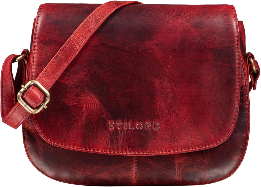 STILORD 'Savannah' Umhängetasche Damen Leder Handtasche kleine Schultertasche Crossbody Bag Ausgehta
