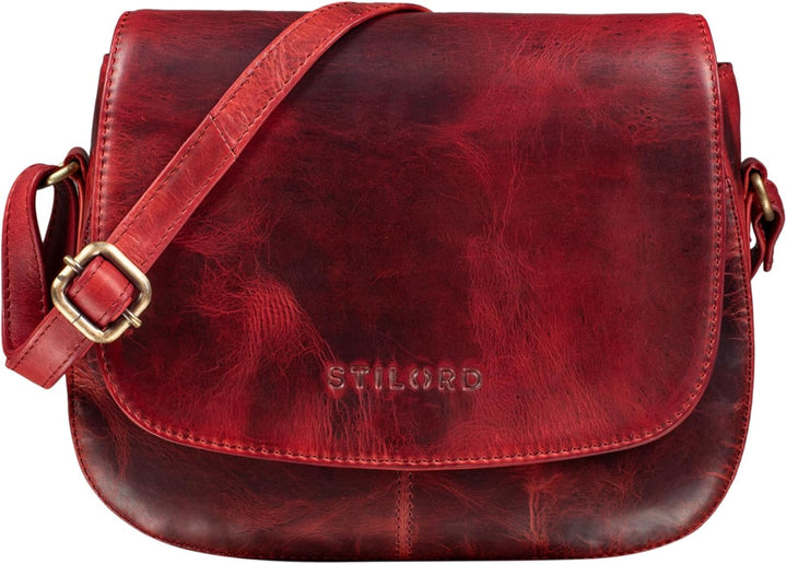 STILORD 'Savannah' Umhängetasche Damen Leder Handtasche kleine Schultertasche Crossbody Bag Ausgehta