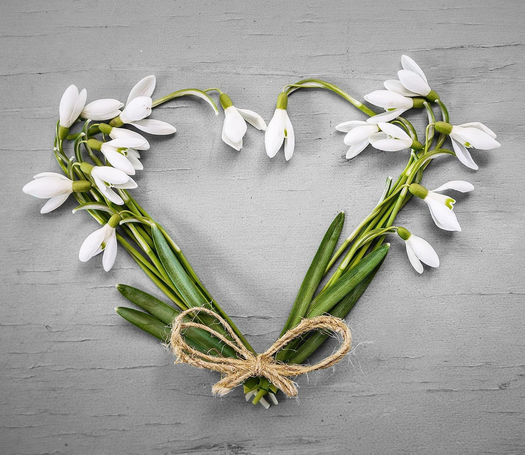 Herz aus Blumen Herdabdeckplatte & Spritzschutz aus Echtglas | Für Herd-Kochfelder | 60x52 cm