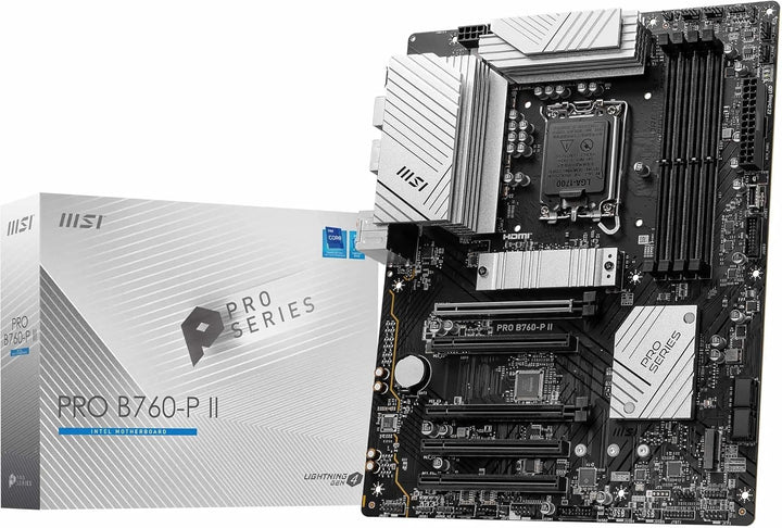 MSI PRO B760-P II Mainboard, ATX - Unterstützt Intel Core Prozessoren der 14., 13. und 12. Generatio