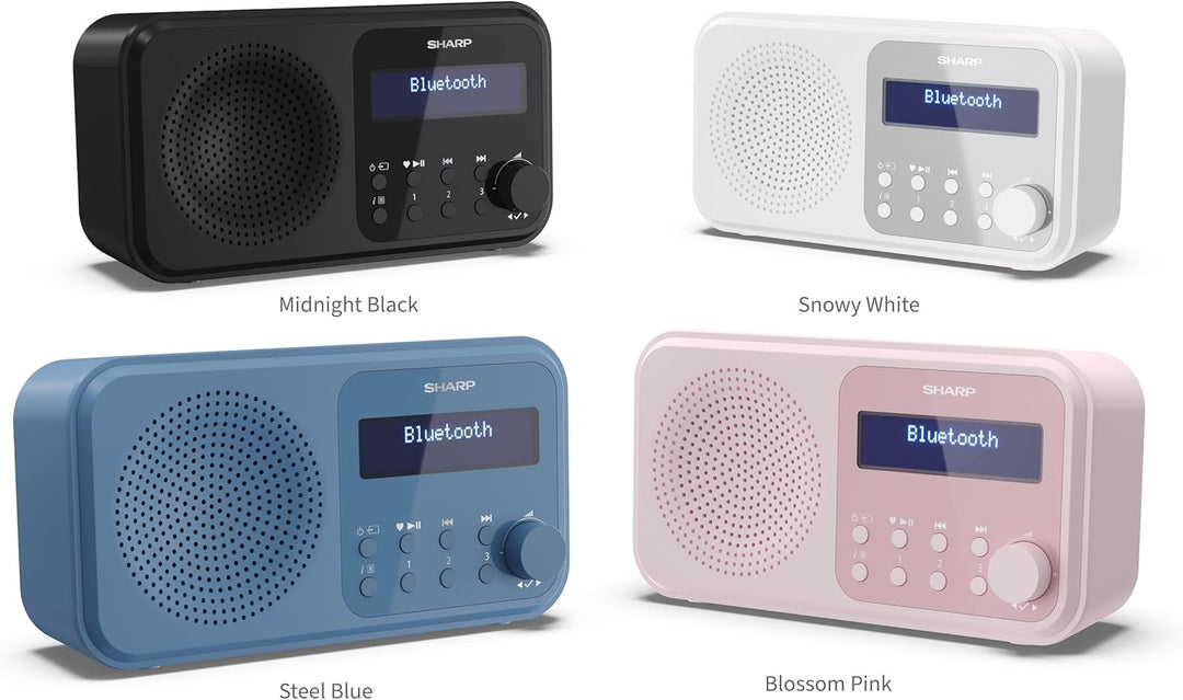 SHARP DR-P420 Portables Digitalradio (DAB/DAB+/FM mit RDS, USB, Bluetooth 5.0, 3,5mm Klinke Wecker-F