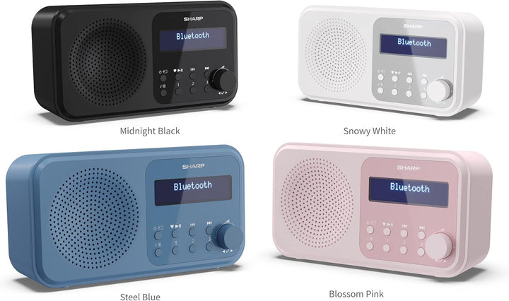 SHARP DR-P420 Portables Digitalradio (DAB/DAB+/FM mit RDS, USB, Bluetooth 5.0, 3,5mm Klinke Wecker-F