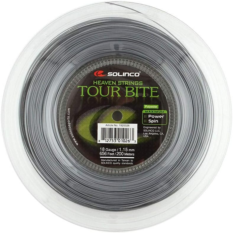 Solinco Saitenrolle Tour Bite, Silber, 200 m, 0555020120600004