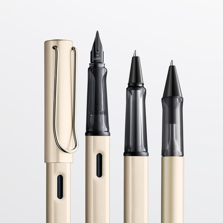 LAMY Lx Tintenroller 358 – Rollpen aus Aluminium, edel eloxiert in der Farbe Palladium mit transpare