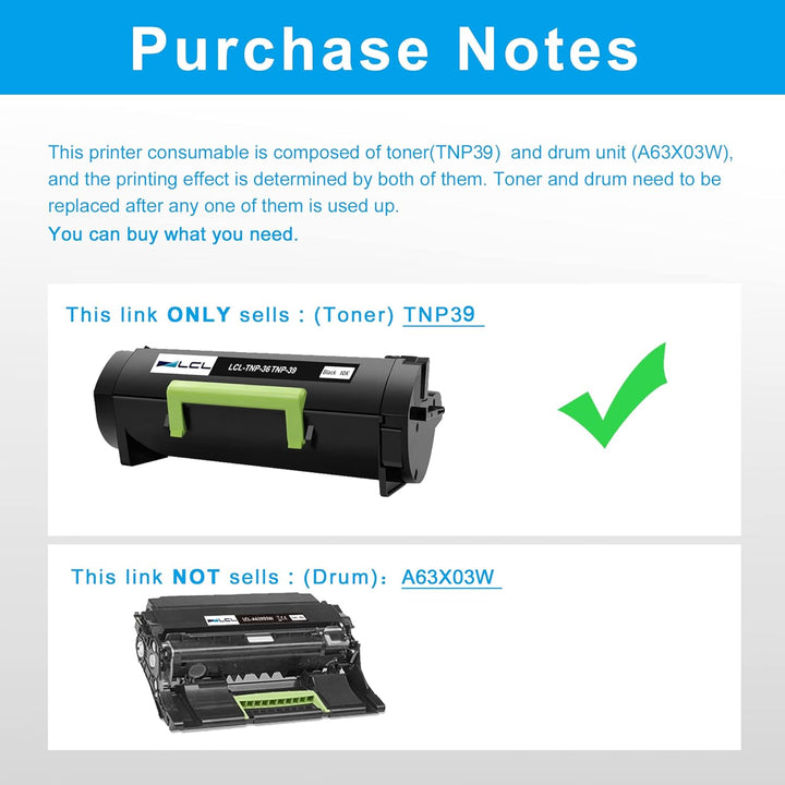 LCL Kompatibel Tonerkartusche TNP36 TNP-36 A63V00H 10000Seiten als Ersatz für Konica Minolta Bizhub