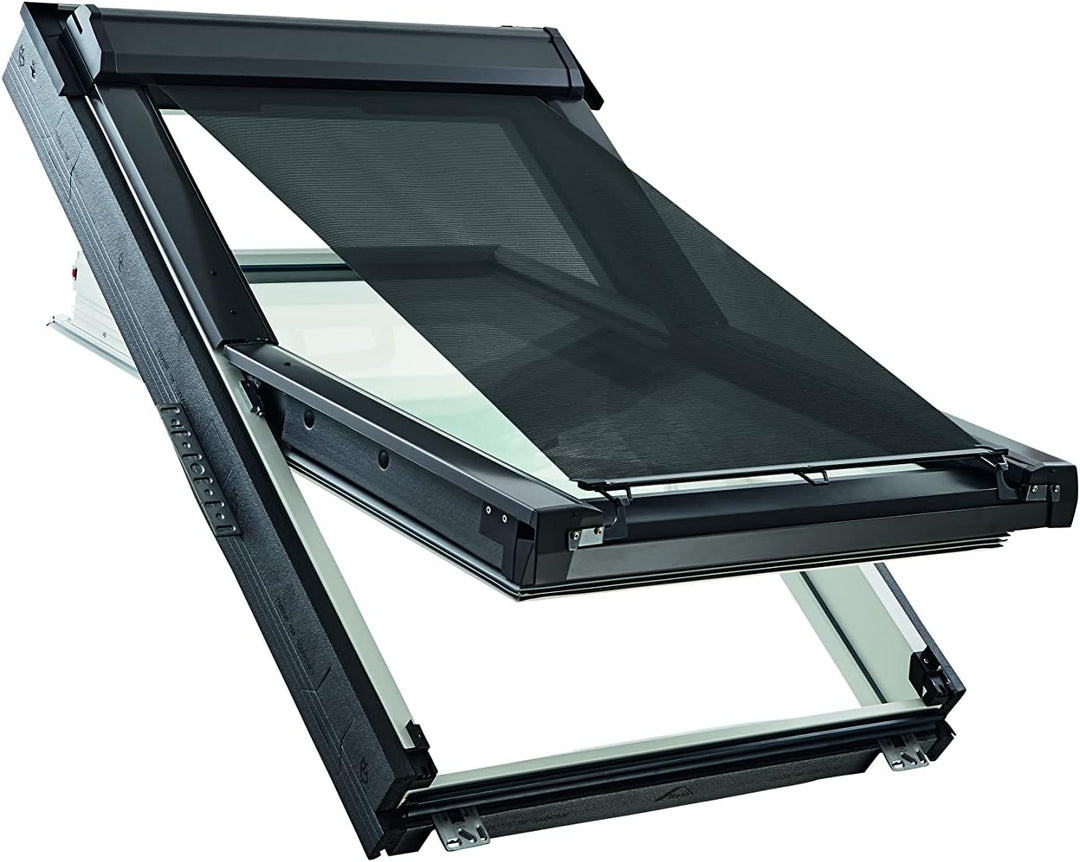 Original Roto Aussenrollo Screen ZAR Aussenmarkise Sonnenschutz & Hitzeschutz Bei offenem Fenster vo