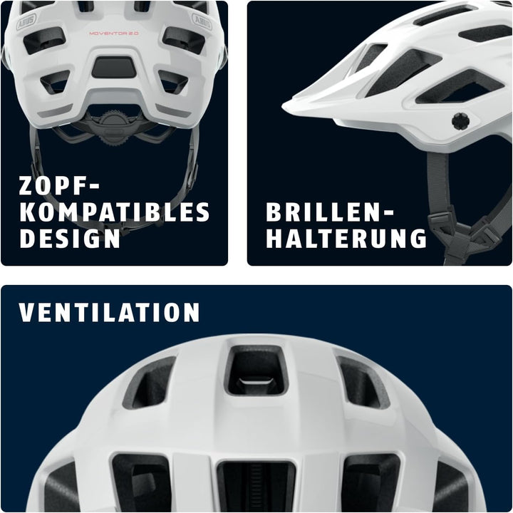 ABUS MTB-Helm Moventor 2.0 - komfortabler Fahrradhelm fürs Gelände - All-Mountain-Helm - für Damen u