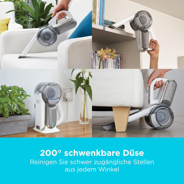 Black+Decker Lithium Dustbuster Pivot PV1820L – Akku-Handstaubsauger mit Multi-Positions-Saugvorrich