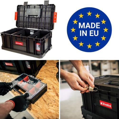 OliveBird 6 In 1 XL Sortimentskasten Werkstattwagen Rollbox Werkzeugkoffer Mobile Werkstatt Werkstat