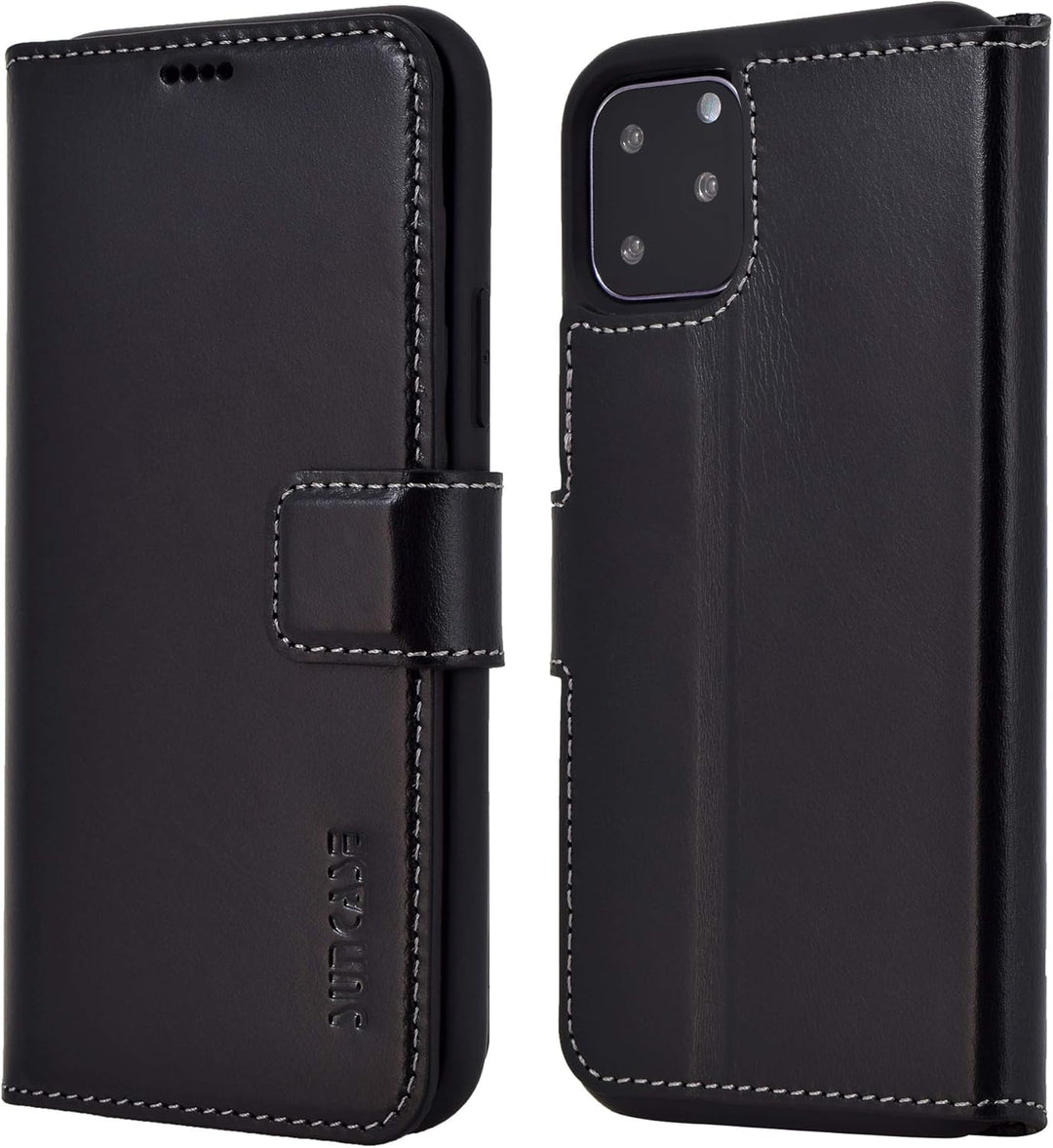 Suncase Book-Style Hülle kompatibel mit iPhone 11 (6.1 Zoll) Leder Tasche (Slim-Fit) Lederhülle Hand