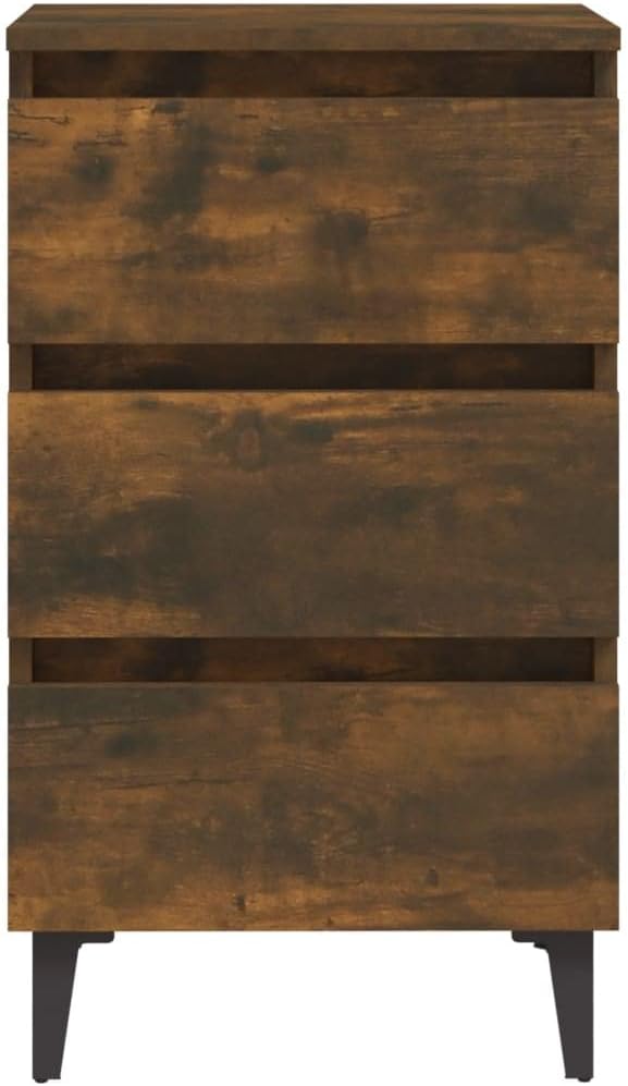 FIRBNUS Bedside Table Nachtkonsole Beistelltisch mit Stauraum Night Stand Nachttisch mit Metallbeine