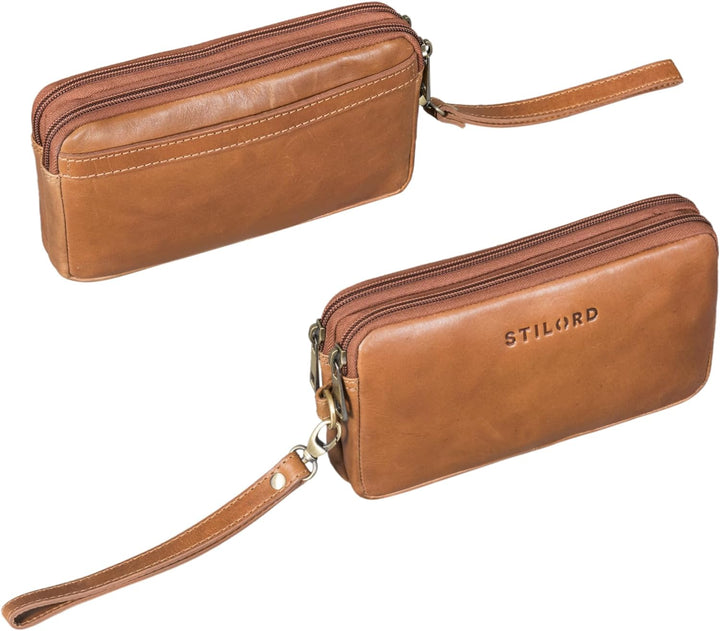 STILORD 'Richie' Handgelenktasche Leder Männer Kleine Herrenhandtasche mit Abnehmbarer Schlaufe Mode