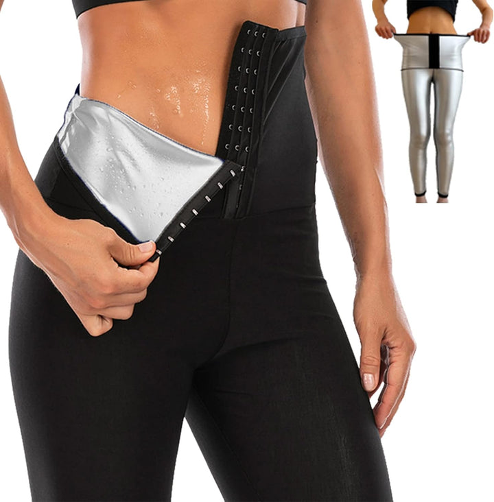 Merlvida Shape Leggings Damen High Waist Sauna Jogginghose Abnehmen Sporthose Bauchkontrolle Body Sh