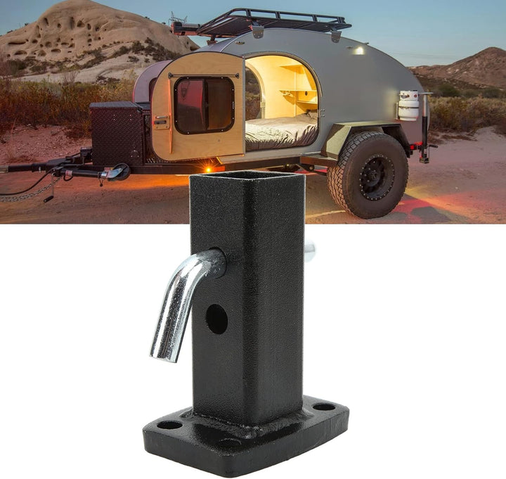 Hitch Receiver Adapter, Bumper Trailer Receiver Tube Rust Proof Strong Strength Sprayed Plastic Surf