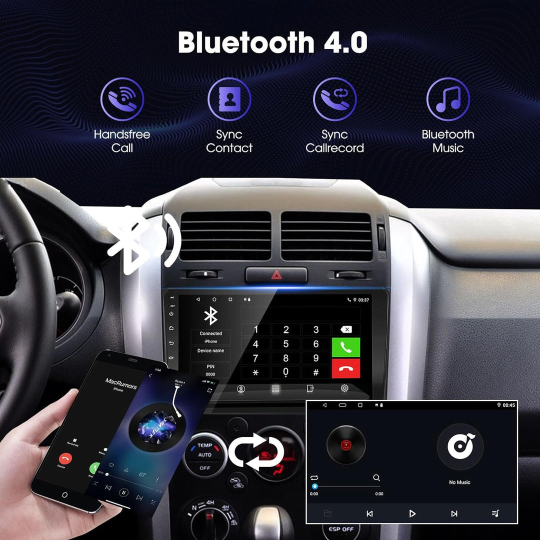 EZoneTronics Android 10.1 Autoradio Stereo für Suzuki Grand Vitara 2006-2013 9-Zoll-Touchscreen High