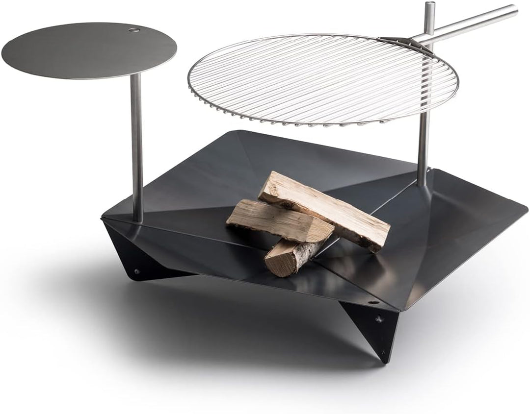 höfats - TRIPLE Grillrost 55 - verwandelt TRIPLE Feuerschale in einen Grill - höhenverstellbar und s