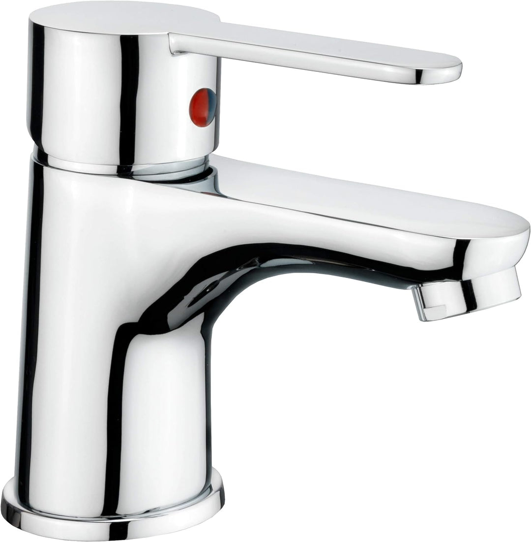 Cornat Waschtisch-Einhebelarmatur "Gaia" - Verchromter Messingkörper - Normale Auslaufhöhe - Mit Abl