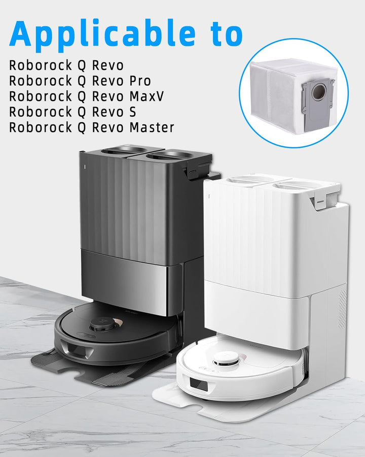 20 Stück Staubbeutel Zubehörset für Roborock Q Revo/Qrevo Pro/Qrevo MaxV/Qrevo S/Qrevo master Robote