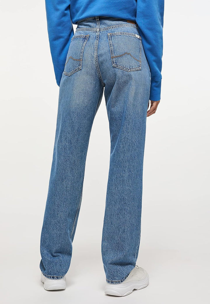 MUSTANG Damen Jeans Hose Style Brooks Straight 25W / 32L Mittelblau, 25W / 32L Mittelblau