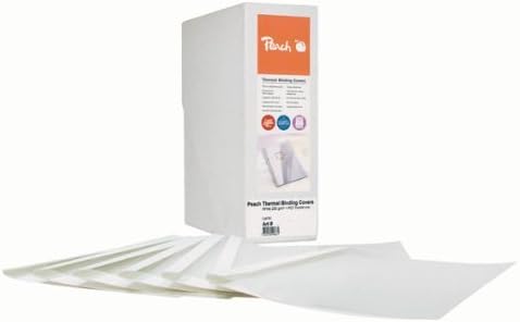 Peach PBT406-02 Thermobindemappe, A4, 15 Blätter, 80 g/m², 100 Stück, weiss 1,5mm / 15 Blatt Weiss 1