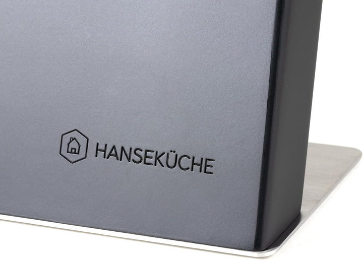 Hanseküche Messerhalter magnetisch – Magnetischer Messerblock aus Akazienholz, hochwertiges Messerbr