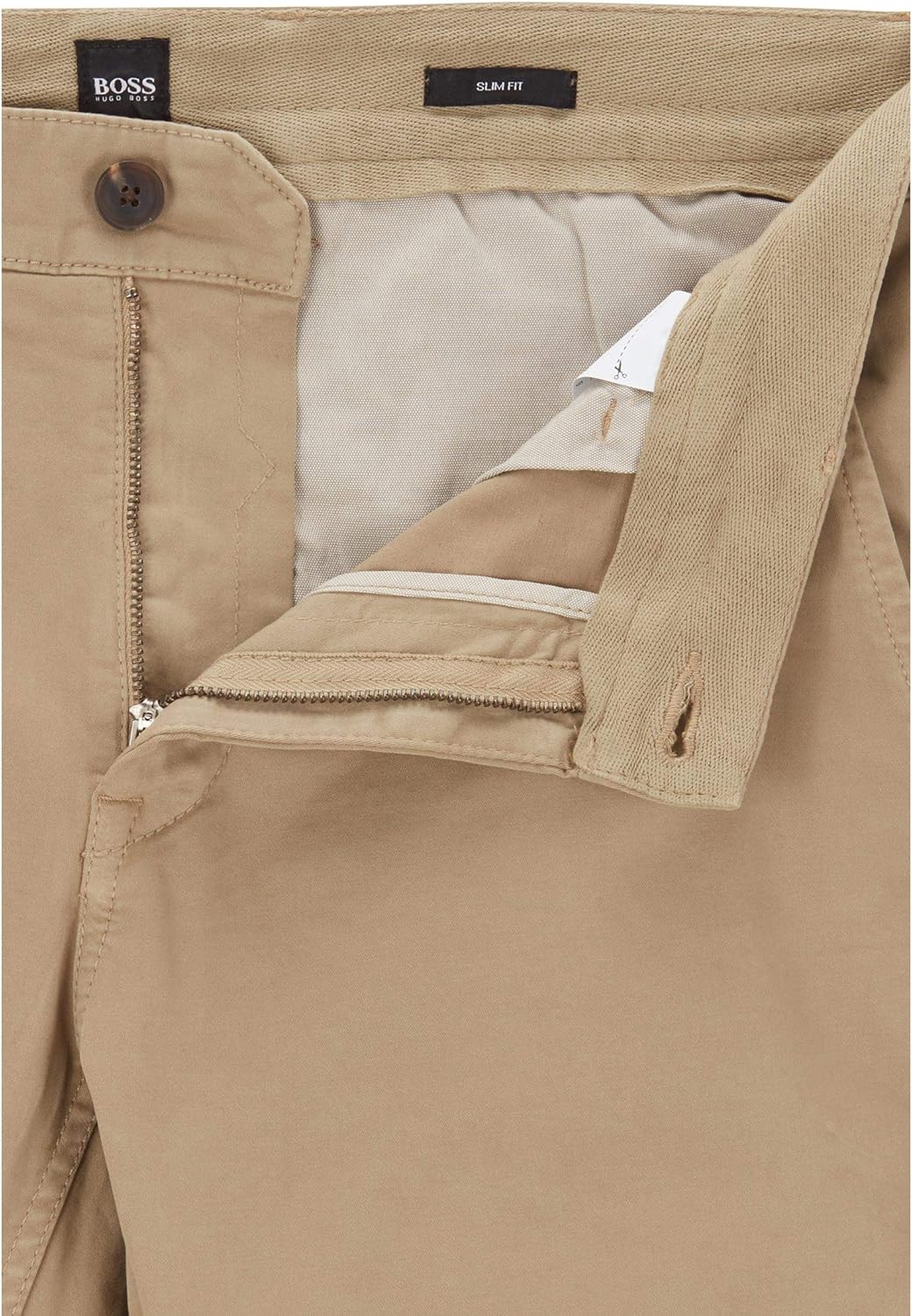 BOSS Herren Schino-Slim D Slim-Fit Hose aus elastischem Baumwoll-Satin 31W / 32L Light/Pastel Brown2