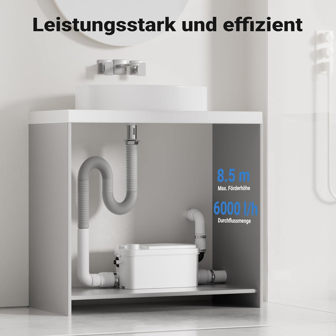 XPOtool 3/1 Hebeanlage 250W mit 3 Einlässen z.B. für Dusche und Waschbecken kompakte Haushaltspumpe