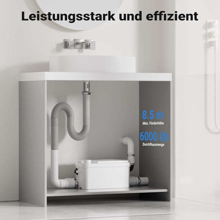 XPOtool 3/1 Hebeanlage 250W mit 3 Einlässen z.B. für Dusche und Waschbecken kompakte Haushaltspumpe