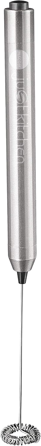 Macom Just Kitchen 863 Schaum & Latte Milchaufschäumer batteriebetrieben Edelstahl, Silber