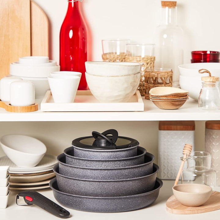 Tefal Ingenio Natural Force Stielkasserolle, 16 cm, 1,5 l, stapelbar, antihaftbeschichtet, Induktion