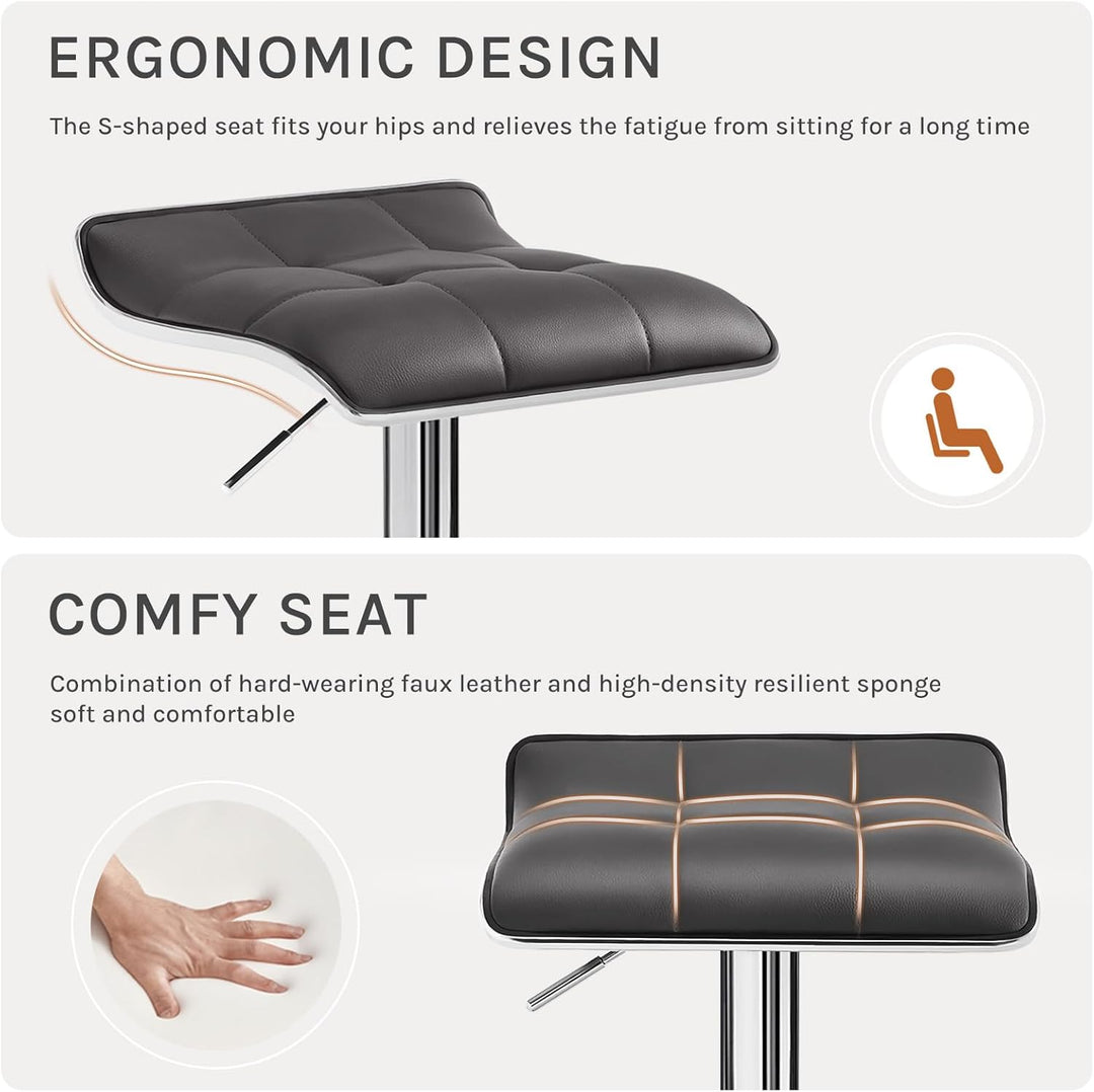 WOLTU 4er Set Barhocker Barstuhl Design Hocker, Höhenverstellbar, Gut Gepolsterte Sitzfläche, Antiru