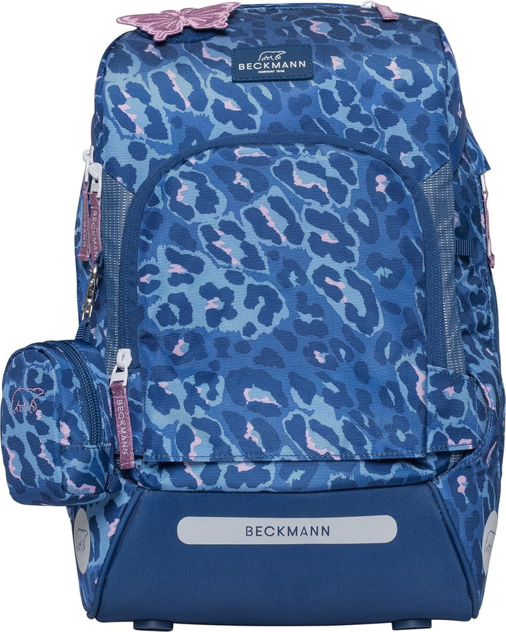BECKMANN, Schulrucksack-Set Active Air FLX, 6-teilig, Grundschule, inkl. Regenüberzug, 22L, Cheetah