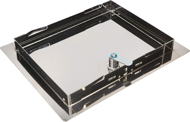 KOTARBAU® Revisionsklappe Grösse 40x50cm mit Schlüssel Edelstahl Silber für