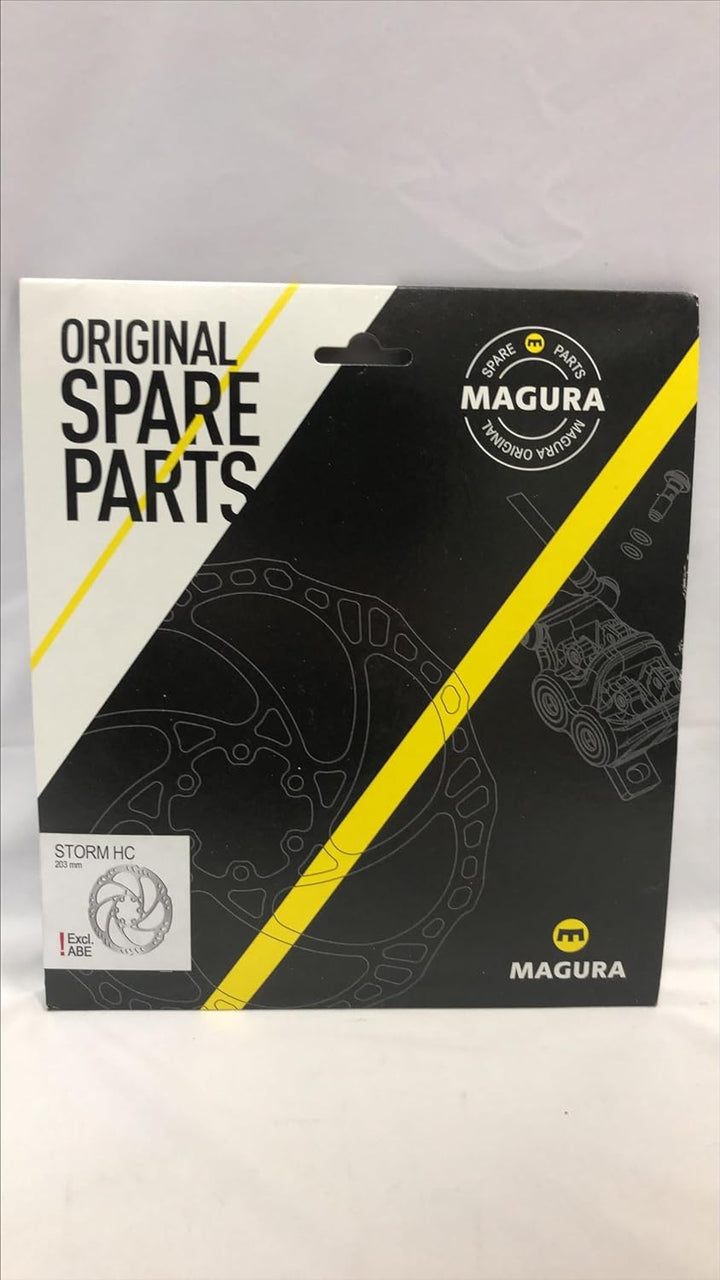 MAGURA - Disco freno per bicicletta Storm HC, Ø 203 mm, 6 fori, 6 viti, colore: argento, 203 mm