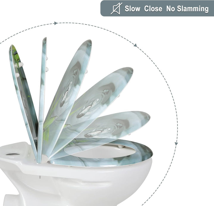 WOLTU Toilettendeckel mit Absenkautomatik, Premium WC Sitz, Klodeckel mit Quick-Release-Funktion, Kl