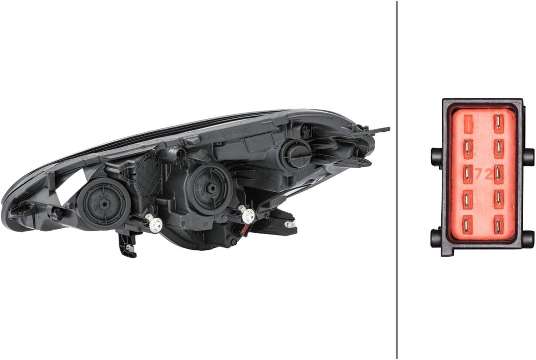 HELLA 1LF 011 830-041 FF/Halogen-Hauptscheinwerfer - rechts - für u.a. Opel Corsa E (X15) Rechts (Be