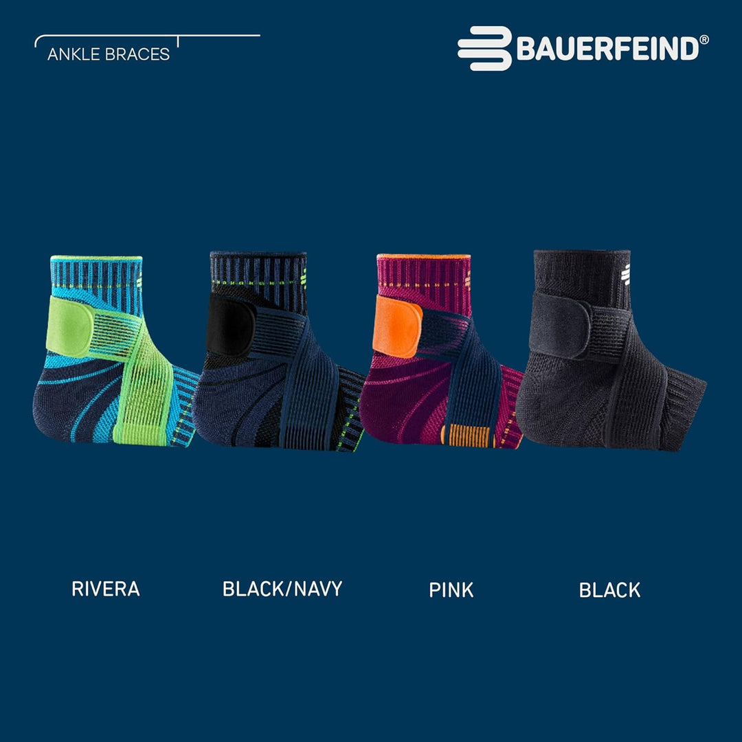 Bauerfeind Sprunggelenkbandage „Ankle Support“ Unisex, 1 Sprunggelenk Bandage für Sport wie Fussball
