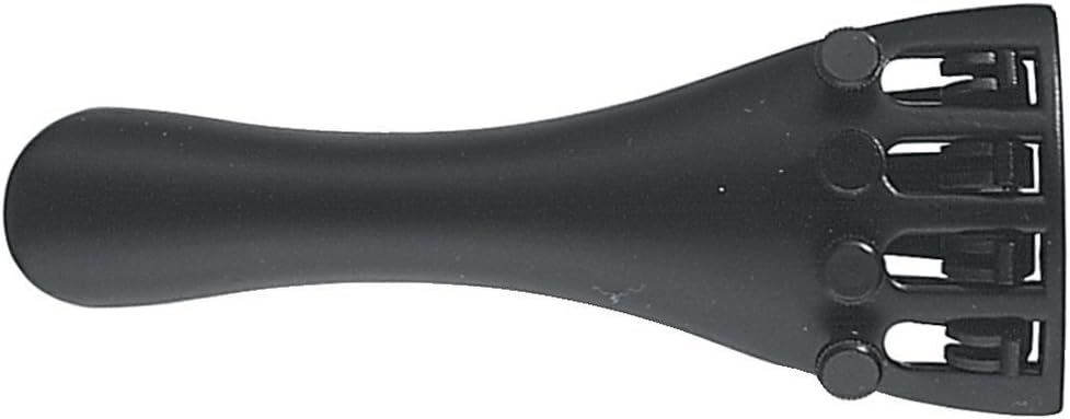 Wittner Violin Saitenhalter 1/4, 4 Feinstimmer, Feinstimmerschrauben schwarz, Leichtmetall Leichtmet