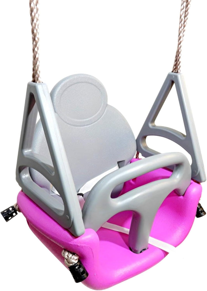 Mitwachsender Babyschaukelsitz 3in1 von 3 bis 12 Jahre I Kleinkind I mitwachsend I grau pink I Klein