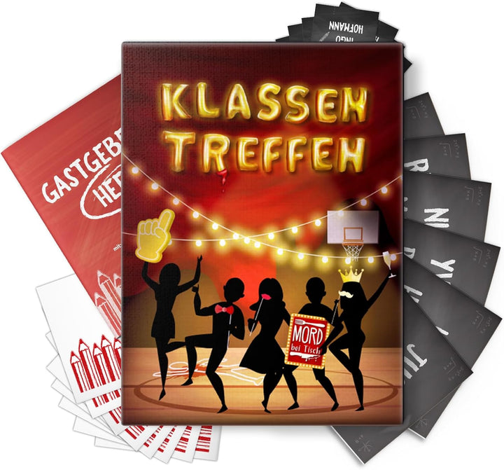 MORD bei Tisch Krimidinner für Zuhause - 5 bis 7 Personen - Der Klassentreffen Fall - Das Krimi Spie