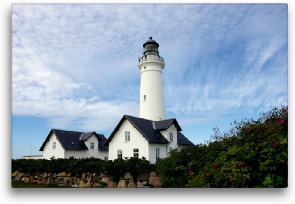 Premium Textil-Leinwand 45 x 30 cm Quer-Format Hirtshals Fyr | Wandbild, HD-Bild auf Keilrahmen, Fer